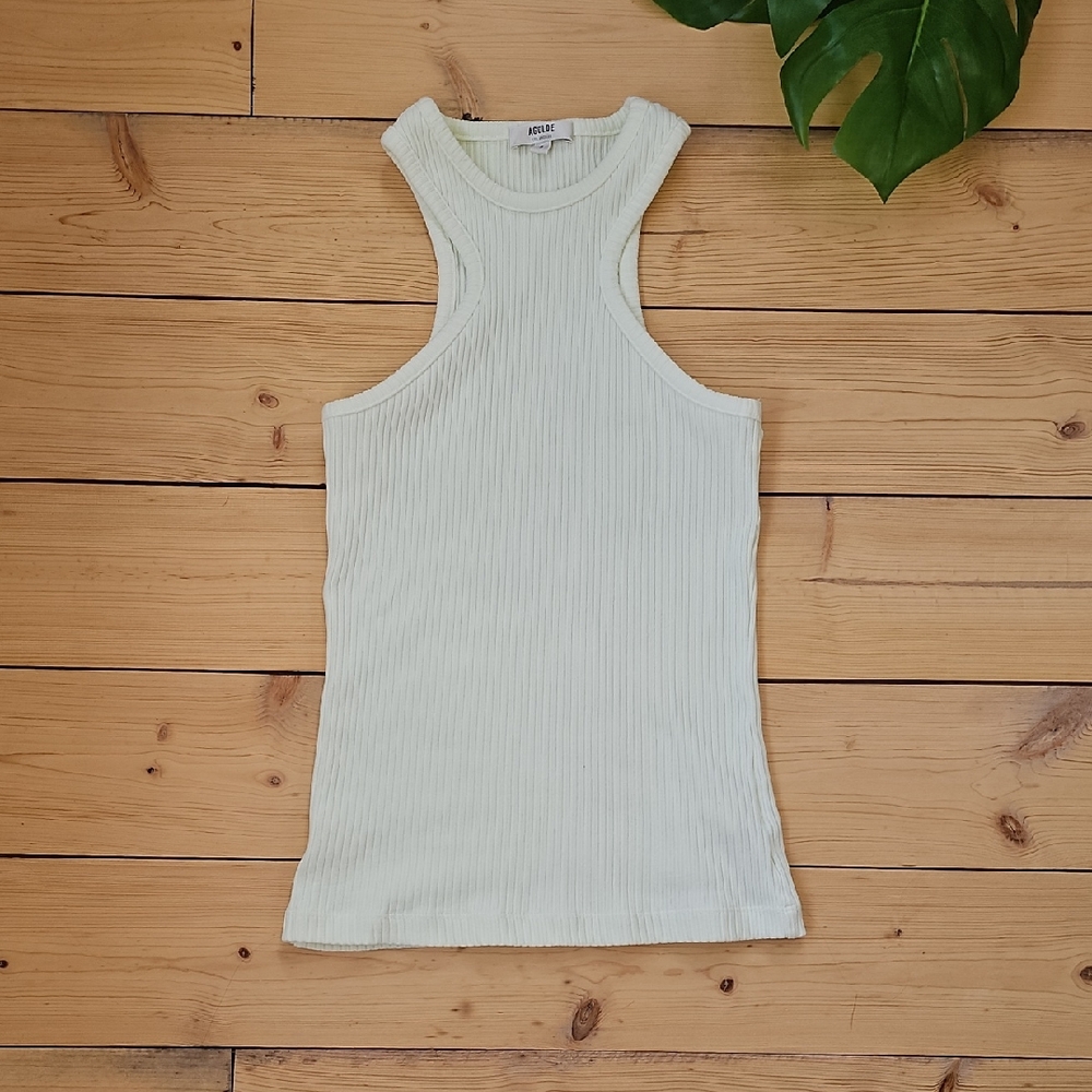 Agolde Mint Ribbed Tank Top